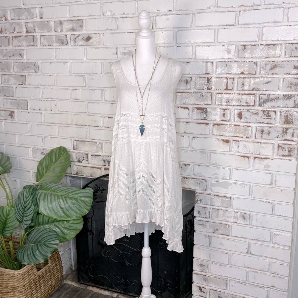 Free People White Lace Mini Dress - Picture 2 of 13